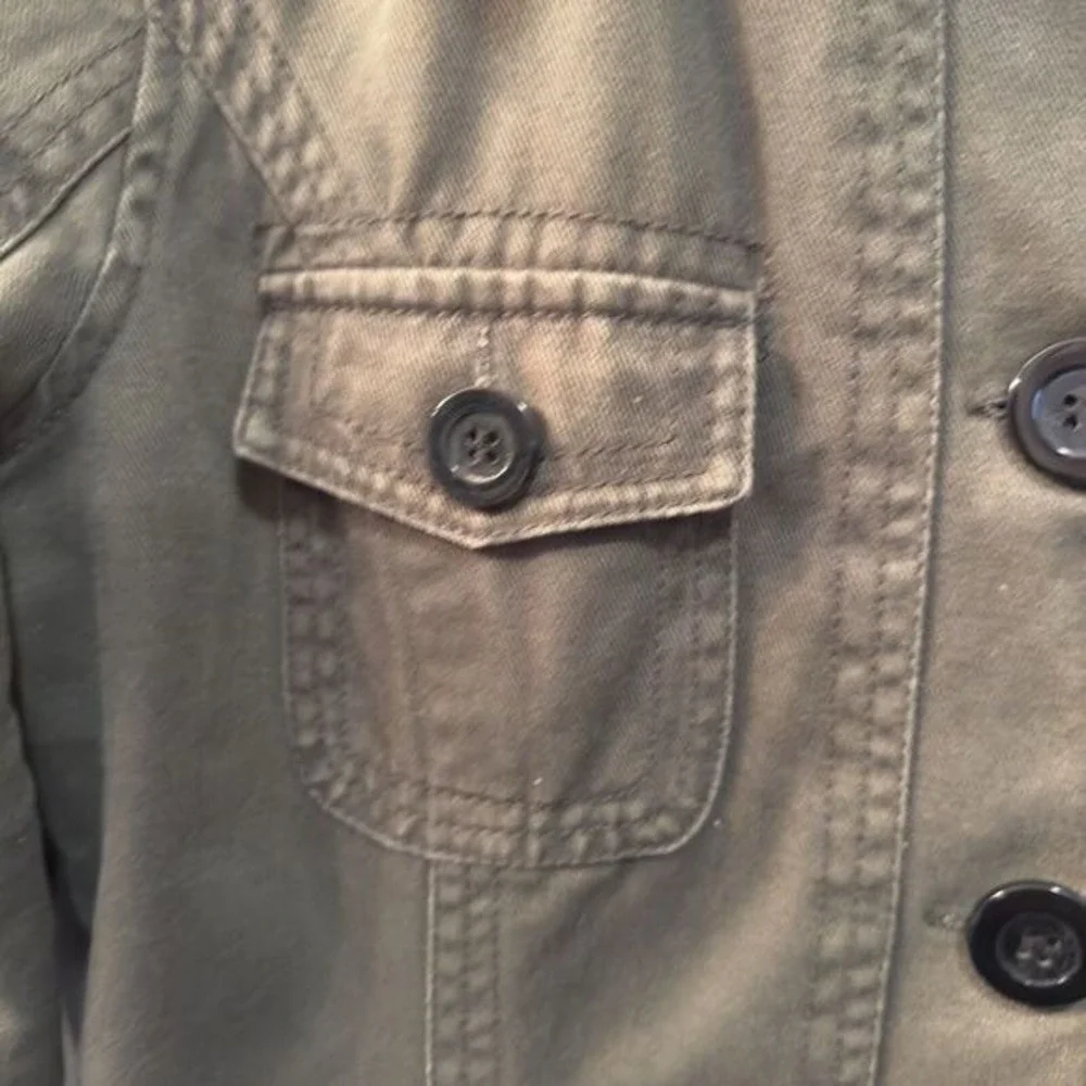 Converse One Star Utility Military Jacket Button‎ Up Cargo Coat Green/Gray XS